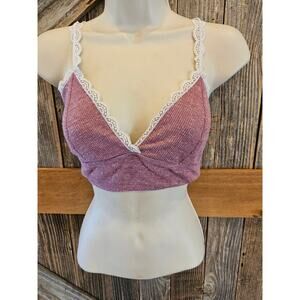 Victoria's Secret size M Stretch knit purple Bralette  layering y2k lace under